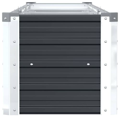 Градинска висока леха поцинкована стомана 320x40x45 см антрацит