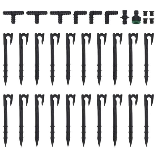 Градински маркуч за капково напояване, черен, 0,6", 50 м, гума