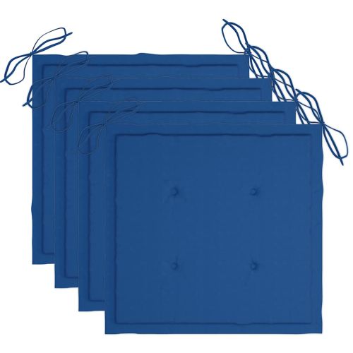 Градински трапезен комплект сгъваем възглавници 5 части бамбук