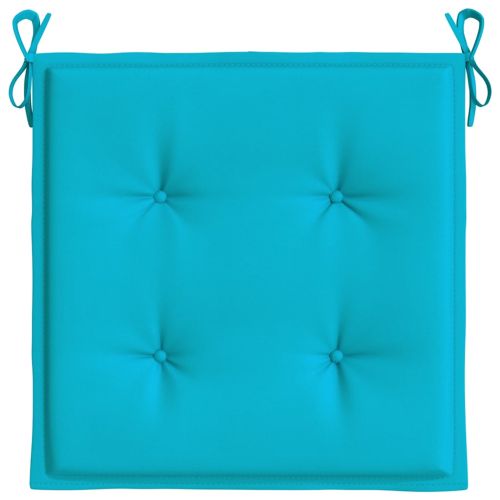 Възглавници за градински столове 4 бр тюркоаз 50x50x4 см плат