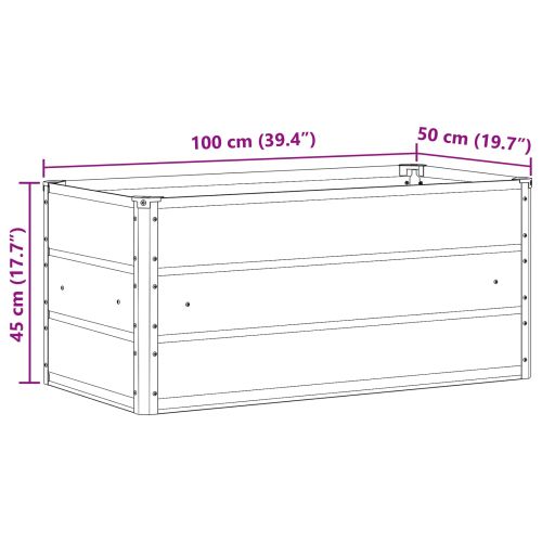 Кашпа Антрацит 100 x 50 x 45 cm Галванизирана стомана