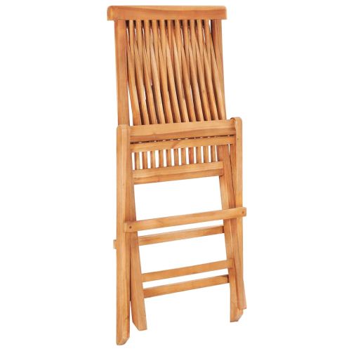 Бистро комплект от 3 части, с червени възглавници, тик масив