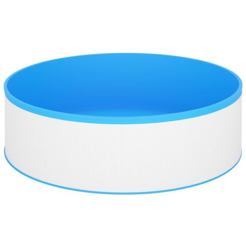 Басейн с линер, висящ скимер и помпа, 350x90 см, бял