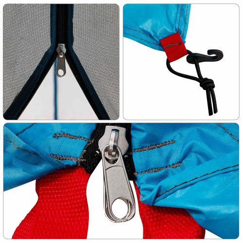 Комплект къмпинг тента с покрив 2 pcs Синьо Тафта и Тканина