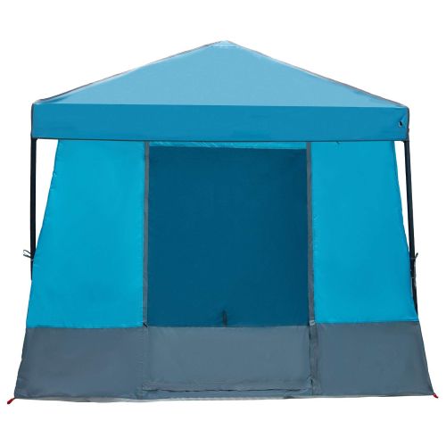 Комплект къмпинг тента с покрив 2 pcs Синьо Тафта и Тканина