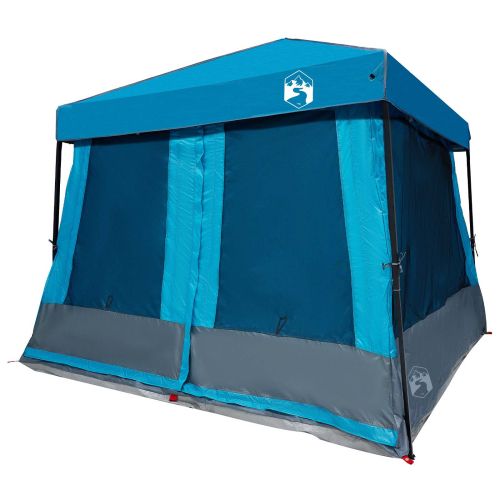 Комплект къмпинг тента с покрив 2 pcs Синьо Тафта и Тканина