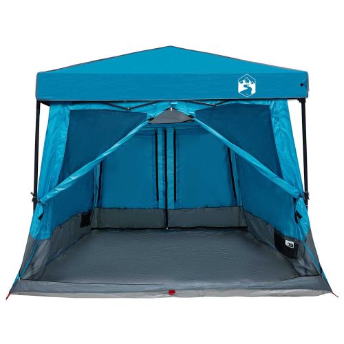 Комплект къмпинг тента с покрив 2 pcs Синьо Тафта и Тканина