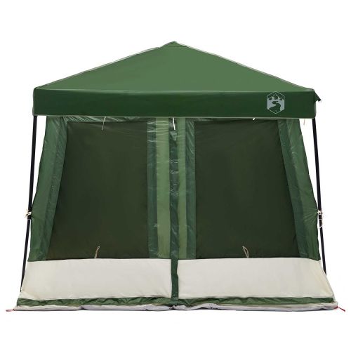 Комплект къмпинг тента с покрив 2 pcs Зелен Тафта и Тканина