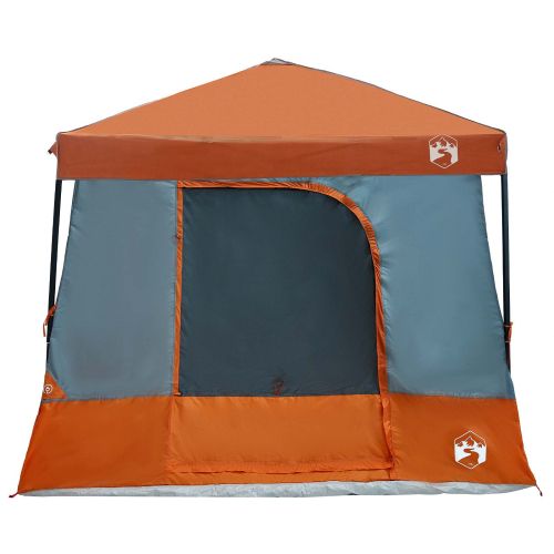 Комплект къмпинг тента 2 pcs Сив и оранжев Тафта и Тканина