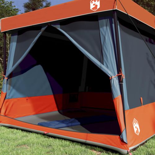 Комплект къмпинг тента 2 pcs Сив и оранжев Тафта и Тканина