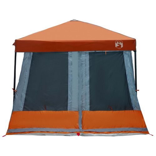 Комплект къмпинг тента 2 pcs Сив и оранжев Тафта и Тканина