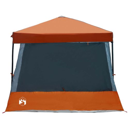 Комплект къмпинг тента 2 pcs Сив и оранжев Тафта и Тканина