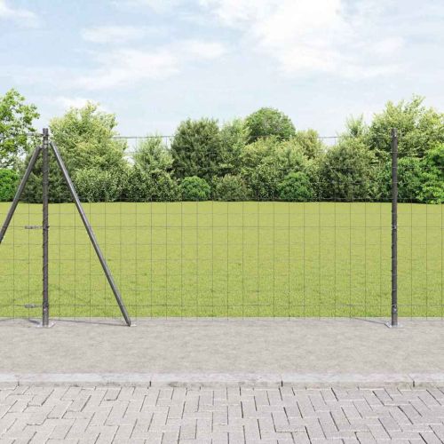 Ограда с пост Сив 1,2 x 25 m Стомана