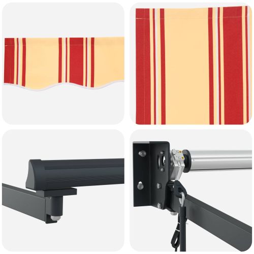 Електрически разтегателен навес Многоцветен 3,5 x 2,5 m