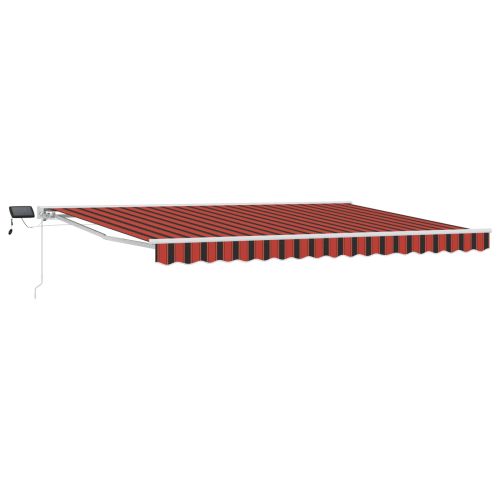 Ръчна рамка за сенник с LEDs Оранжев, Черен, Бял 4 × 3,5 m