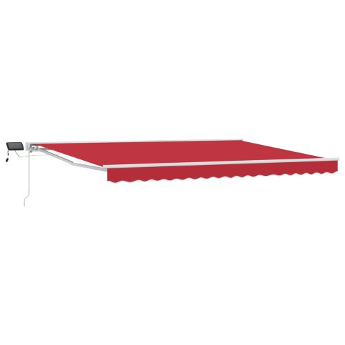 Ръчна рамка за сенник с LEDs Червено и бяло 4 × 3,5 m