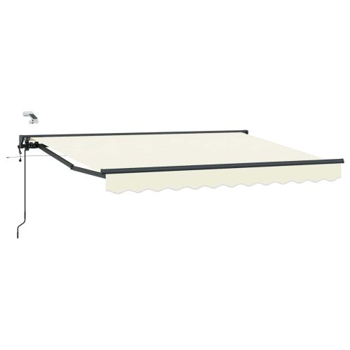 Електрически разтегателен навес Кремав и антрацит 2,5 x 2 m