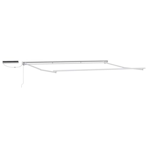 Електрически разтегателен навес Бяло и антрацит 4,5 × 3,5 m