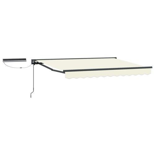 Електрически разтегателен навес Кремав и антрацит 3 x 2,5 m