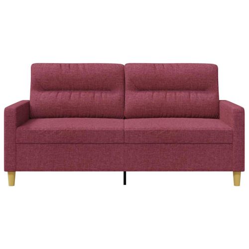 2-местен диван, Виненочервен, 140 см, текстил