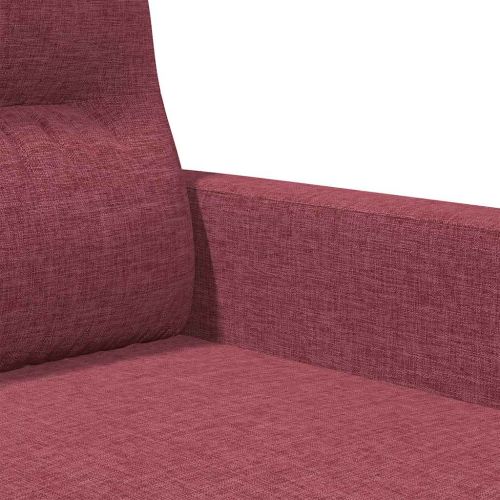 2-местен диван, Виненочервен, 140 см, текстил