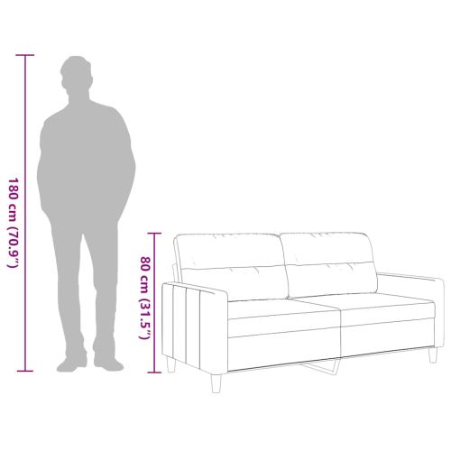 2-местен диван, Таупе, 140 см, текстил