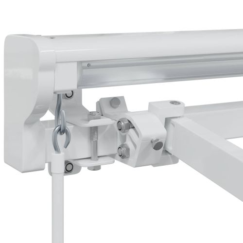 Ръчно навесна рамка Регулирума Бял 4,5 × 3,5 m Стомана