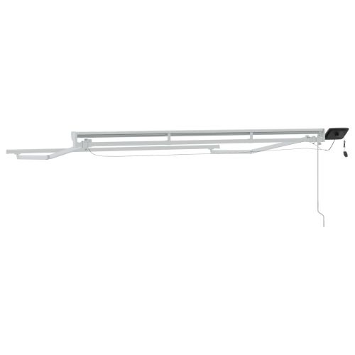 Ръчна рамка за сенник с LEDs Бял 3 x 2,5 m Алуминий