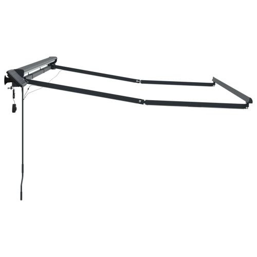 Ръчна рамка за сенник с LEDs Антрацит 2,5 x 2 m Алуминий