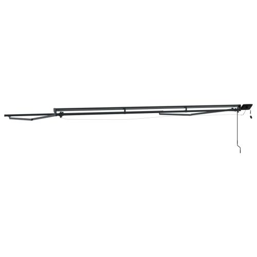 Ръчна рамка за сенник с LEDs Антрацит 5 x 3 m Алуминий