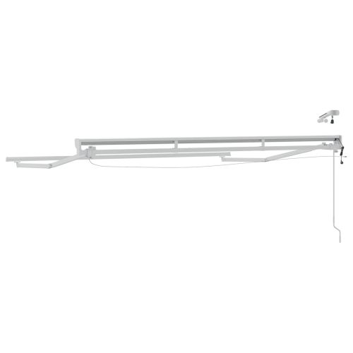 Електрическа рамка за сенник с LED светлини Бял 3,5 x 2,5 m