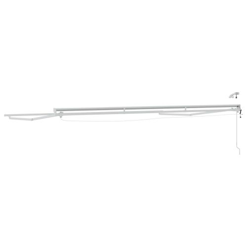 Електрическа рамка за сенник с LED светлини Бял 4 × 3 m