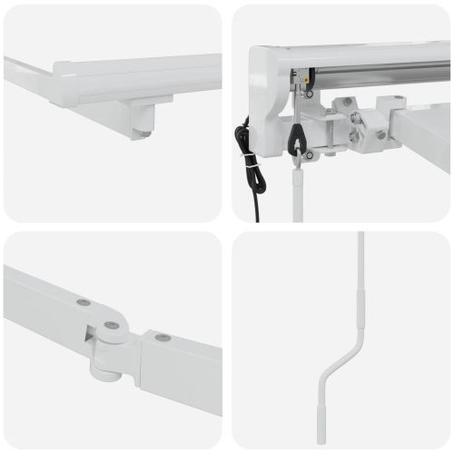 Електрическа разтегателна рамка за сенник Бял 4,5 × 3,5 m