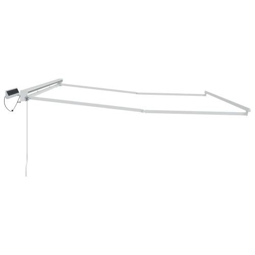 Електрическа разтегателна рамка за сенник Бял 5 x 3 m Стомана