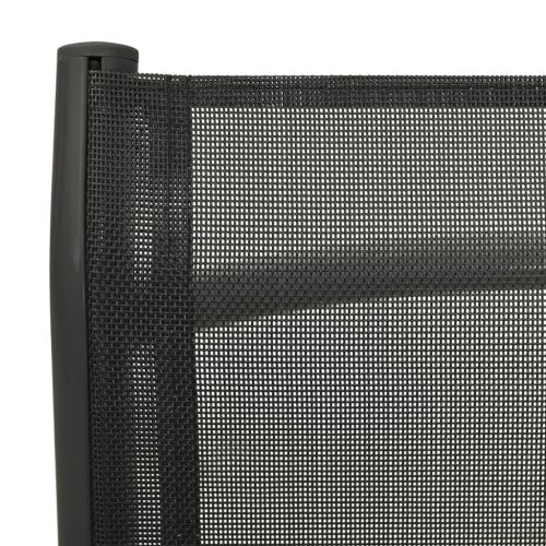 Накланящи се градински столове 2 бр textilene и алуминий черни