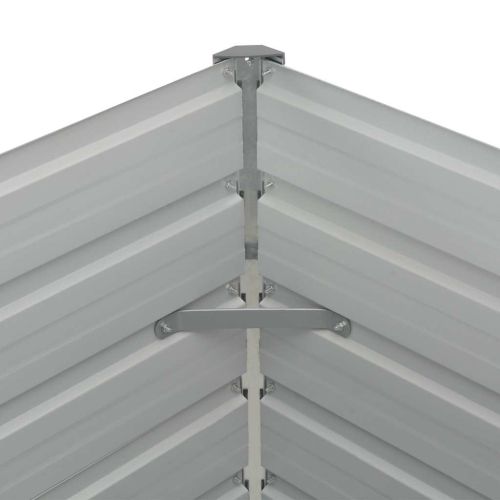 Повдигната леха, кафява, 160x80x77 см, поцинкована стомана