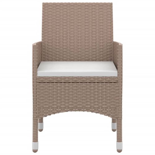 Градински комплект с възглавници 5 части полиратан и черно