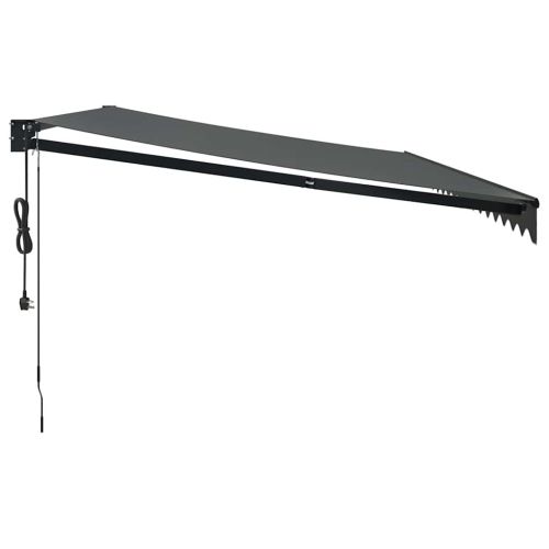 Автоматично прибираща се тента, антрацит, 5x3 м