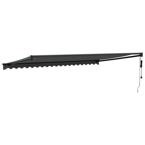 Автоматично прибираща се тента, антрацит, 5x3 м