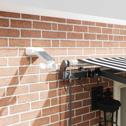 Автоматично прибираща се тента с LED антрацит и бял 500x300 см