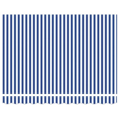 Сгъваем навес Синьо и бяло 300 x 200 cm Полиестер и алуминий