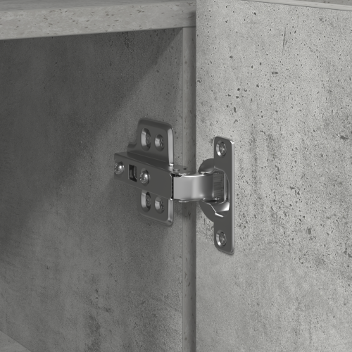 Служебен шкаф Циментено сиво 116 x 30 x 75 см Инженерно дърво