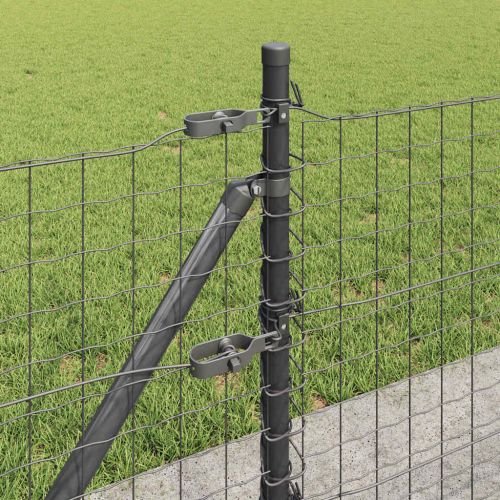 Ограда с пост Сив 0,4 x 10 м Стомана и PVC