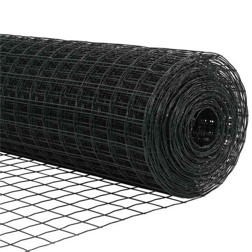 Ограда с пост Сив 0,4 x 10 м Стомана и PVC