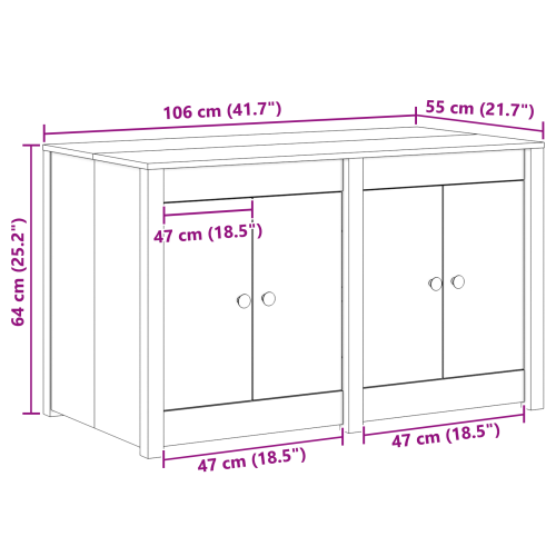 Кухненски шкаф с рафт с врата MEPPEL Кафяв дъб 106 x 55 x 64 cm
