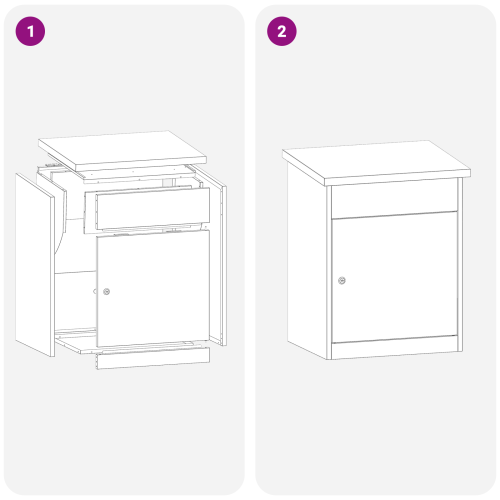 Пощенска кутия за пратки Черно 47.5 x 38 x 59 см Стомана