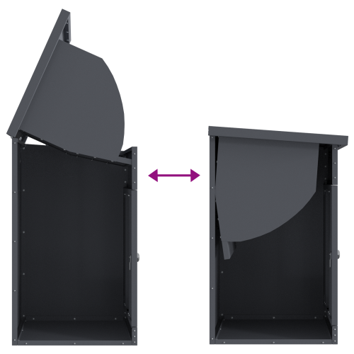 Пощенска кутия за пратки Антрацит 47.5 x 38 x 59 см Стомана