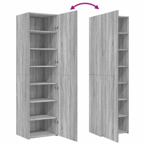 Висок шкаф, сив сонома, 50x42,5x185 см, инженерно дърво