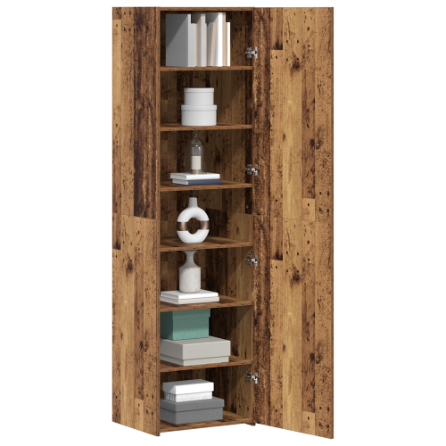 Висок шкаф 2 pcs Старо дърво 50 x 42,5 x 185 см