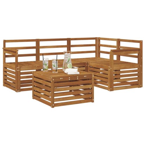 Комплект дивани за открито 5 pcs Естествен